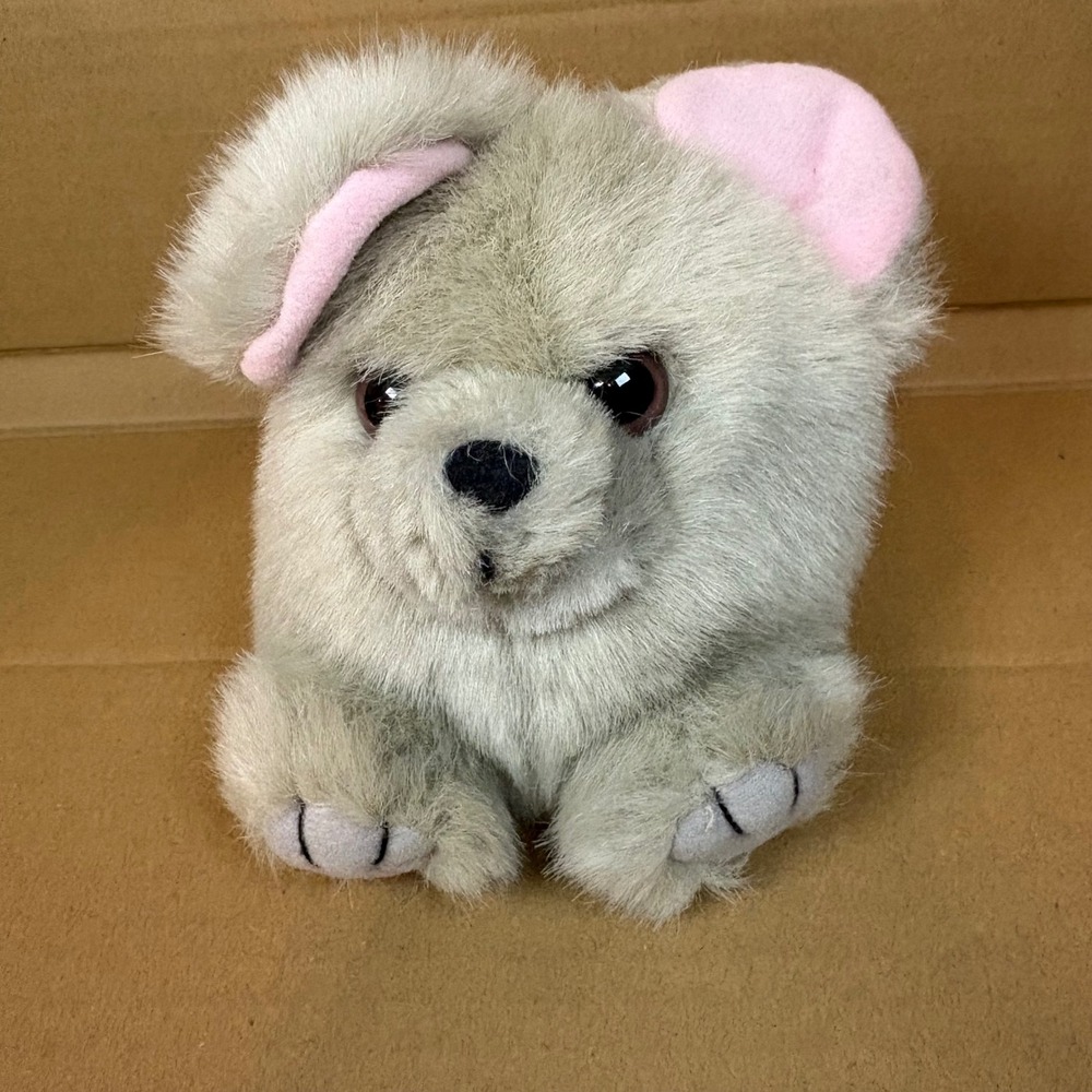 Swibco Plush Gray Mouse‎ Stuffed Animal Squishy Beanbag 1994 MJC